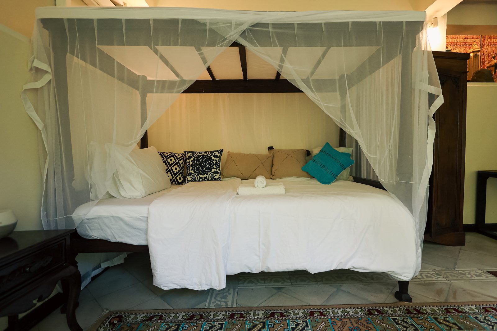 Canopy bed in the Castle Suite